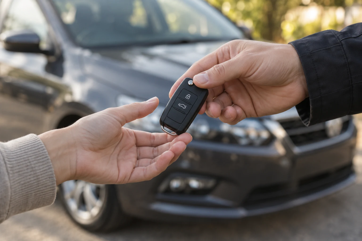 Illustrative exchange of a car key